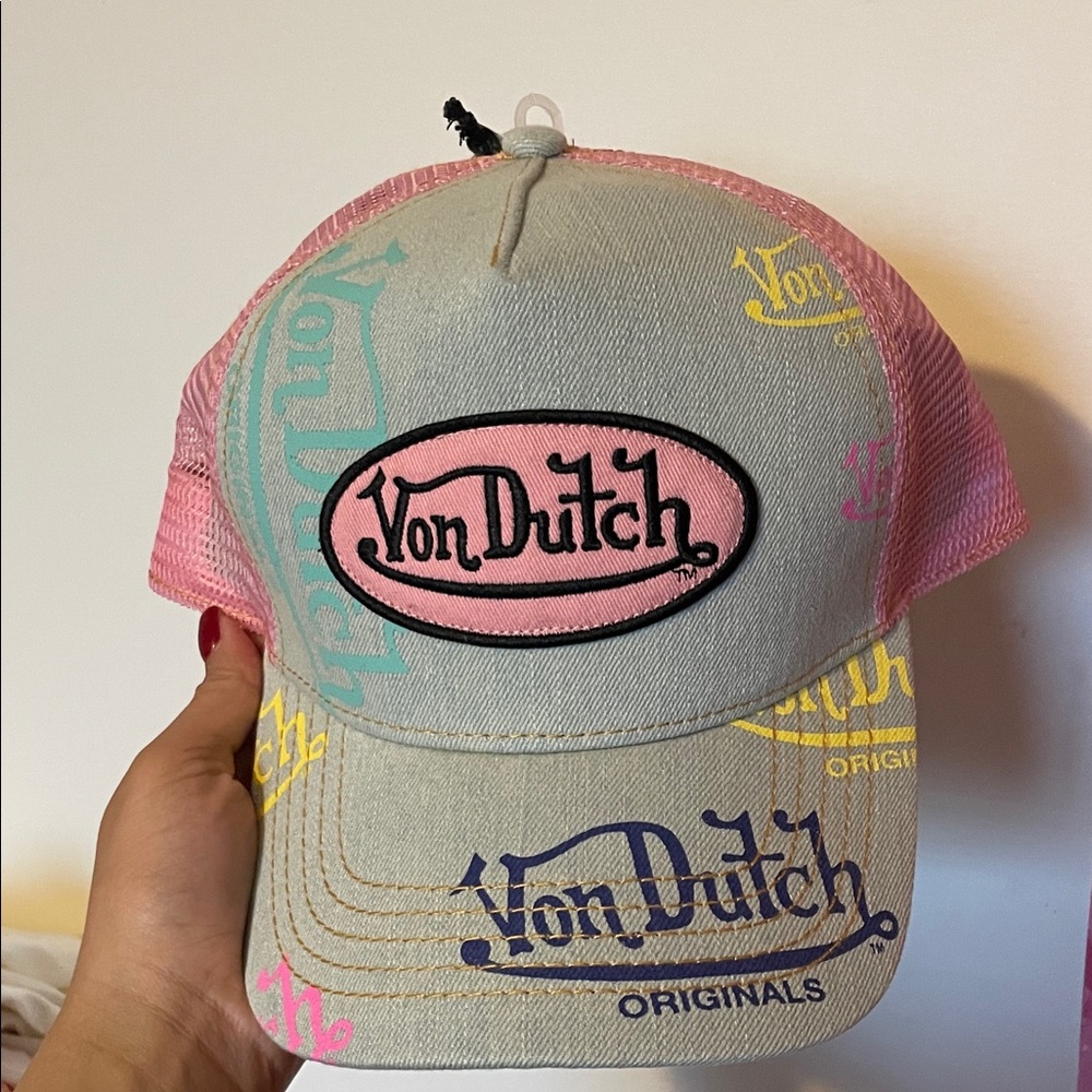 Von Dutch Pastel Logo Trucker Hat